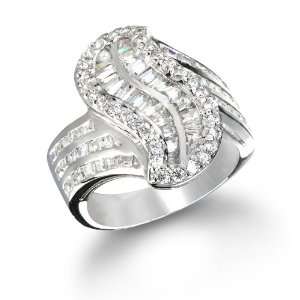  White Cz Taper Ring CHELINE Jewelry