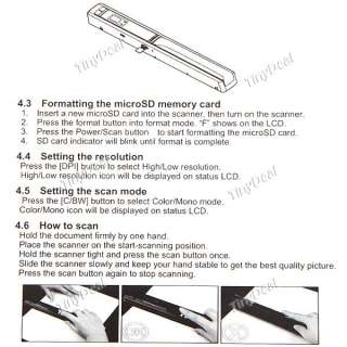   A4 Wireless LCD Photo Picture Document Scanner Scan CTL 48196  