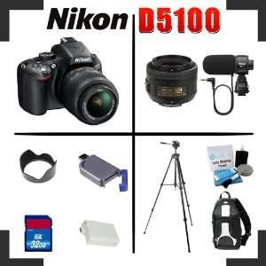  Nikon D5100 SLR 16.2MP Digital Camera with 18 55mm II AF S 
