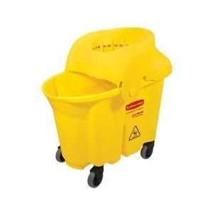   Wringer Bucket, 35Qt, Plastic Institutional Yellow