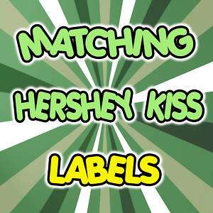 Any Theme Hershey Kiss Stickers Party Favors   Custom  