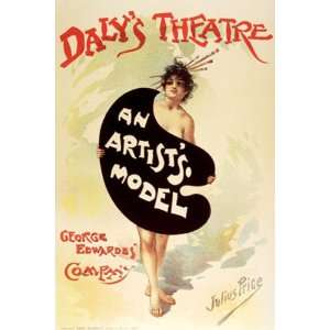  DALYS THEATRE SHOW AN ARTIST GIRL MODEL SMALL VINTAGE 