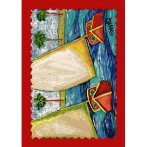  Don Sawyer Two Sails 6033 Rectangle 5.40 x 7.80 Area Rug 