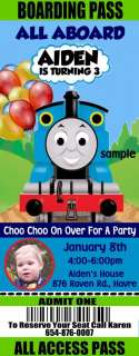 THOMAS The Train Birthday Party Invitations Tickets +  