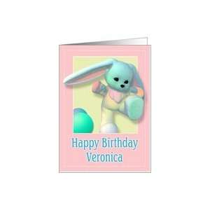  Veronica, Happy Birthday Bunny Card Health & Personal 