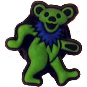 Grateful Dead Green Dancing Bear Doo Dad Shoe Charm for Rubber Clogs 