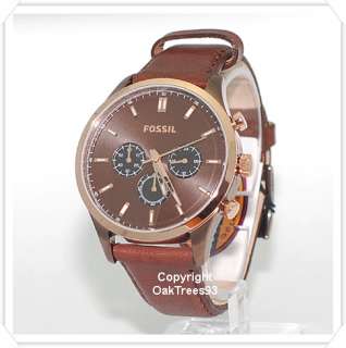 FOSSIL MENS CHRONOGRAPH CLASSIC BROWN DAIL WATCH FS4632  