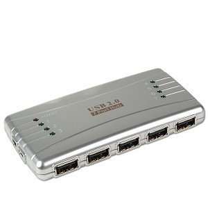 Chenbro USB 2.0 High Speed 7 Port Hub w/LEDs (Silver 