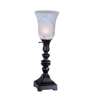   with Frosted Cloud Glass Shade in Dark Bronze Finish
