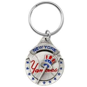 New York Yankees MLB Pewter Logo Keychain