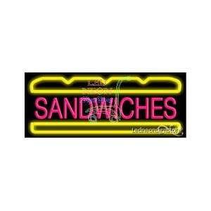  Sandwiches Logo Neon Sign 13 Tall x 32 Wide x 3 Deep 