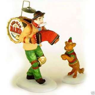Dept 56 Christmas in City, ONE MAN BAND & DANCING DOG  