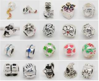 NEW 925 SOLID STERLING SILVER EUROPEAN BEAD CHARM MANY STYLES ***ON 