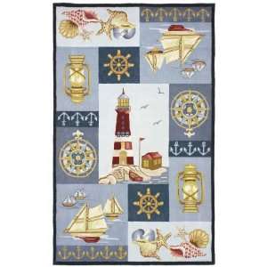   Collection Boats, Shells & Lighthouse Design Rug