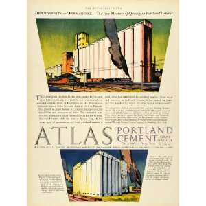 1928 Ad Atlas Portland Cement Pennsylvania Railroad Girard 