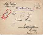 Saar 10.9.1927 Registered Cover From Homburg To Gopping