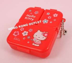 Hello Kitty Pill Case Box Storage Case Floral G28f  