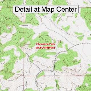  USGS Topographic Quadrangle Map   Cherokee Park, Colorado 