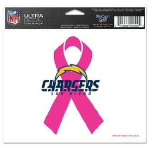   Chargers Window Cling   Pink Ribbon 
