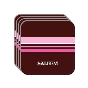 Personal Name Gift   SALEEM Set of 4 Mini Mousepad Coasters (pink 