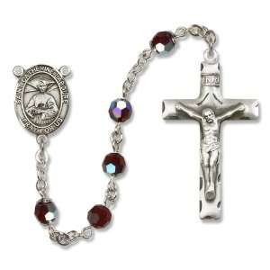  St. Catherine Laboure Garnet Rosary Jewelry
