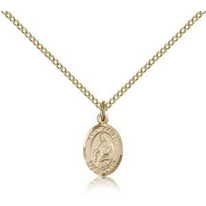  Gold Filled St. Saint Agnes of Rome Medal Pendant 1/2 x 1 