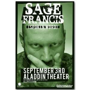  Sage Francis Poster   Gr Concert Flyer   Spoken Word