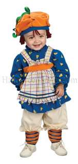 Ragamuffin Girl Toddler Costume includes dress with apron, footless 