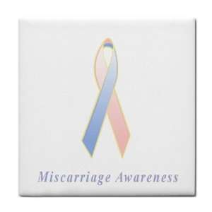  Miscarriage Awareness Ribbon Tile Trivet 