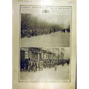  1917 German Prisoners War Roumania Ww1 Old Print
