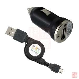 Retractable Micro USB Data Cable, Car Charger Adapter  