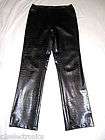 Currants size 7 Pleather Pants Black Mock Croc Club wear EUC