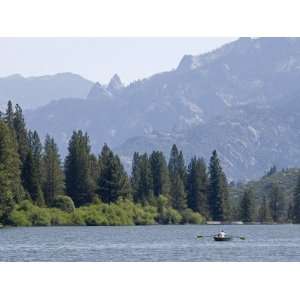  Rowboat on Hume Lake Looking at Sequoia National Forest 