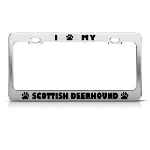  Scottish Deerhound Dog Dogs Chrome license plate frame 