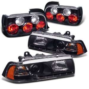   BMW E36 3 series 2 Door DRL LED Projector Head + Tail Lights Brand New