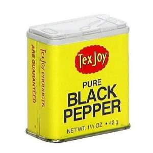Tex Joy, Tex Joy Black Pepper 1.5 oz Grocery & Gourmet Food