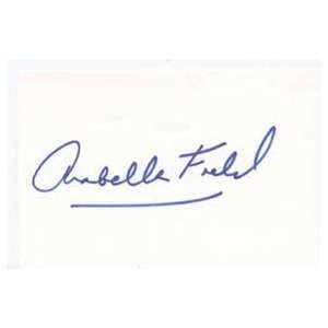  ARABELLA FIELD Signed Index Card In Person Everything 