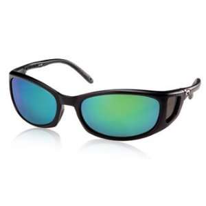 Pescador Black 580 Blue Mirror Glass Sunglasses Sports 