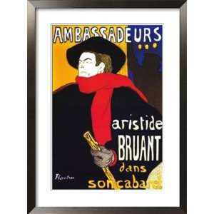  Aristide Bruant Framed Poster Print by Henri de Toulouse 