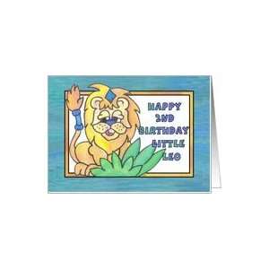  Little Lion, Happy 2nd Birthday Leo Card Toys & Games