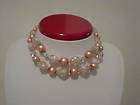 DEAUVILLE PINK DOUBLE STRAND NECKLACE CHOKER