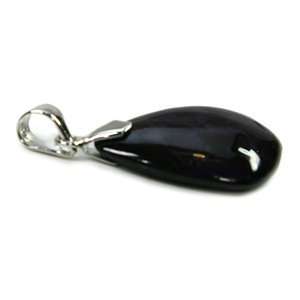  Black Sugilite Crystal Cabochon Pendant (with Necklace 