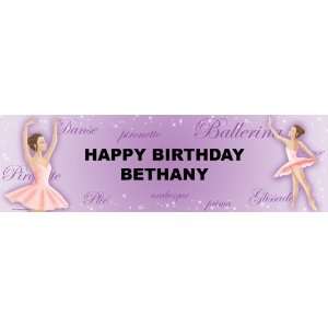 Prima Ballerina Personalized Birthday Banner Standard 18 x 61