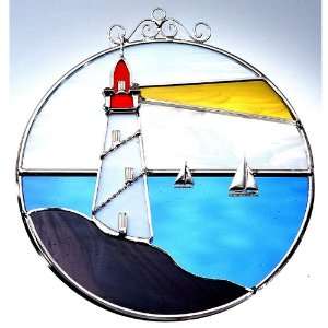  Studio One Art Glass Lighthouse Ring 