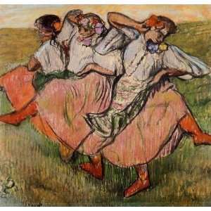  Oil Painting Three Russian Dancers Edgar Degas Hand 