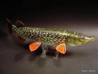 Northern Pike Fish Decoy by Robert J.Mitchell  