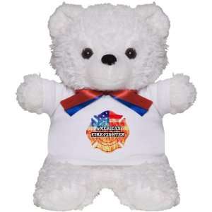  Teddy Bear White American Firefighter 