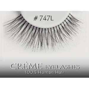 CREME (Pack of 4) 100% HUMAN HAIR Fashion Eye Lashes Pair #747L + Duo 
