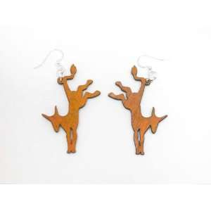  Tangerine Democratic Donkey Wooden Earrings GTJ Jewelry