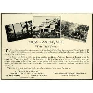 1925 Ad T Dennie Boardman Reginald Boston New Castle New Hampshire Elm 